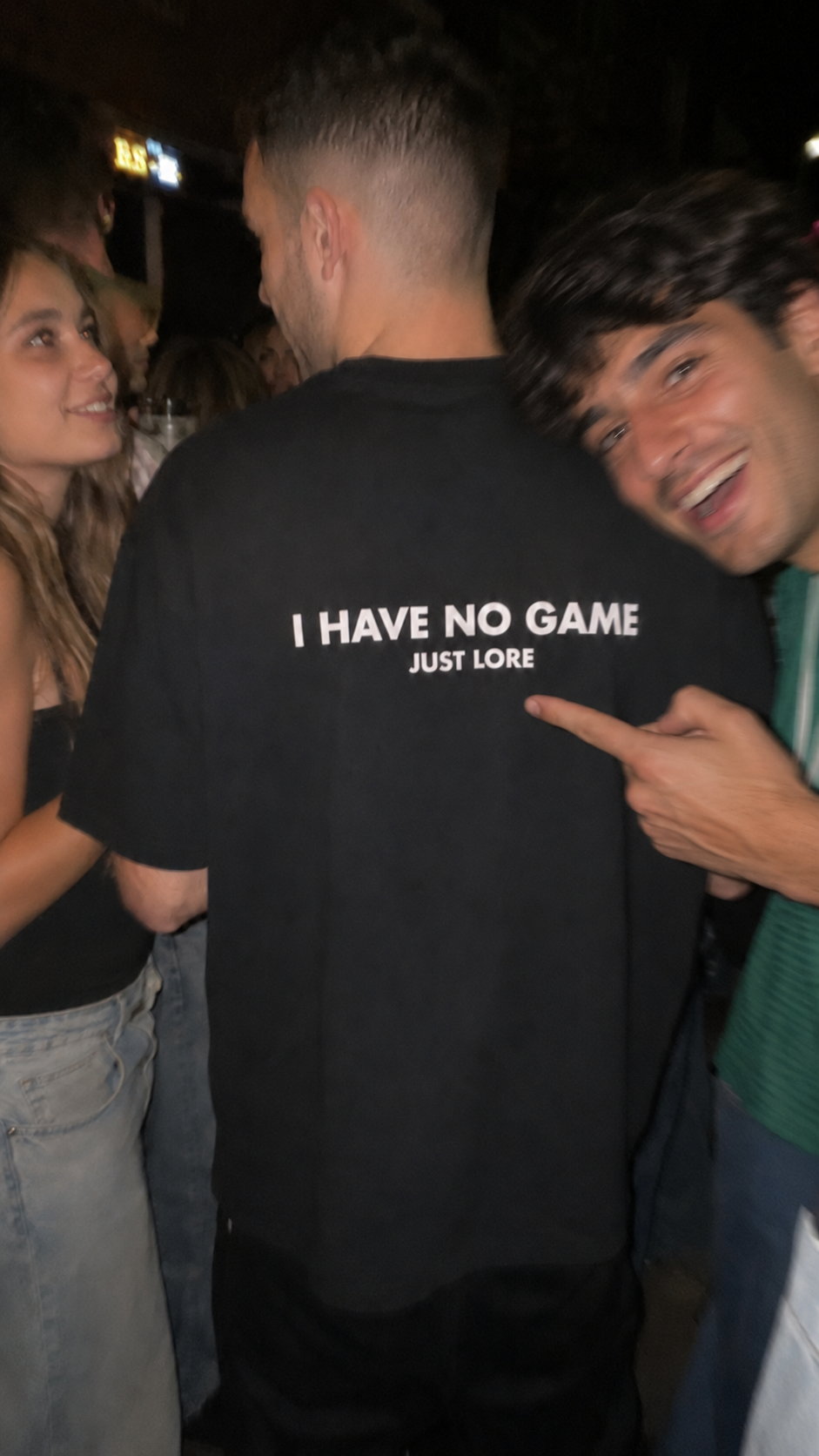 I HAVE NO GAME JUST LORE T-SHIRT BLACK