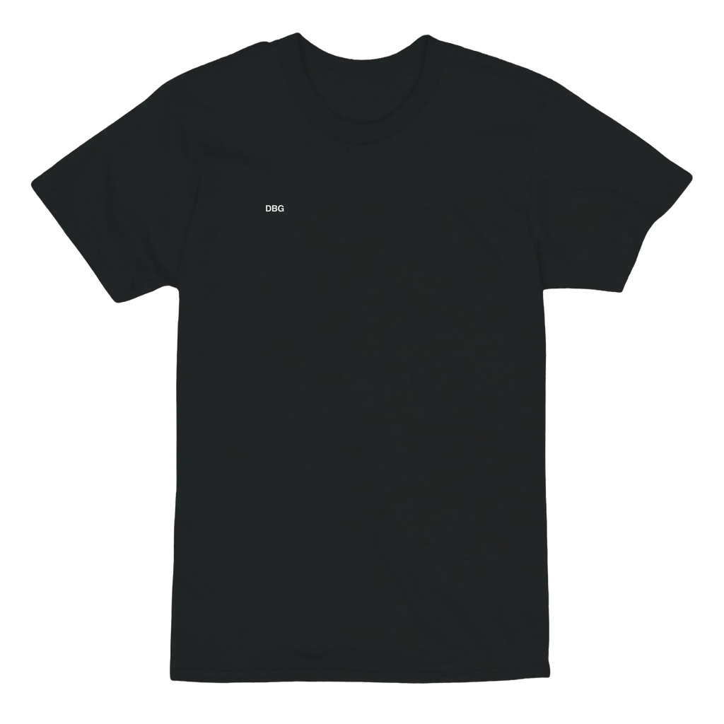 Front view of black FOIDS FEAR MY AURA meme t-shirt