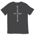 Grey JESTERMAXXING meme graphic t-shirt with white back print by DBG Apparel